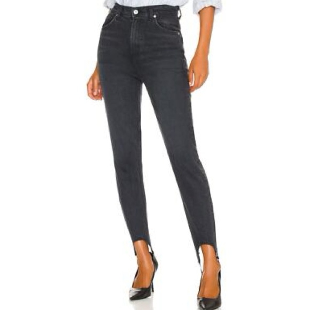 Citizens of Humanity Valerie Stirrup Skinny Jean Black 26 90s Grunge Balletcore